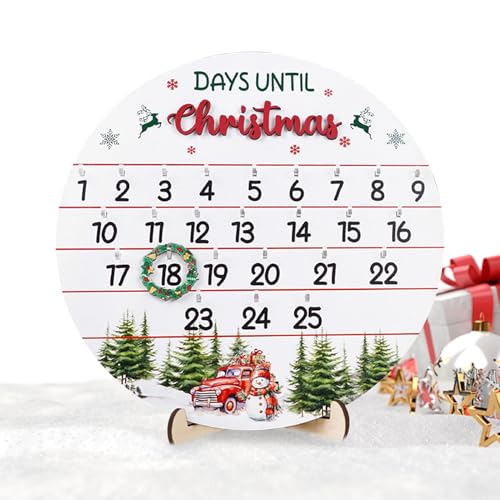 Ahuuen Weihnachts-Countdown-Kalender aus Holz – 25 Tage bis zur Weihnachtsdekoration, Holzdekoration, Türschild, Kalender für Feiertage, Wandkamin für den Innenbereich, Schreibtisch, Tischplatte Ahuuen Weihnachts-Countdown-Kalender aus Holz – 25 Tage bis zur Weihnachtsdekoration, Holzdekoration, Türschild, Kalender für Feiertage, Wandkamin für den Innenbereich, Schreibtisch, Tischplatte von Ahuuen