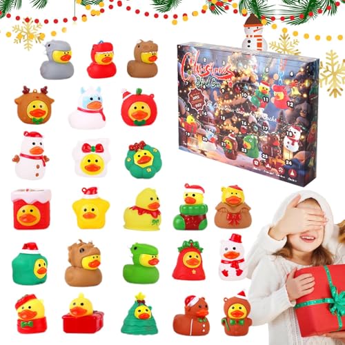 Ahuuen Weihnachts Ente Adventskalender | Enten Weihnachts Countdown Kalender Für Kinder - 24 Tage Sammelfiguren Für Kinder Familie Geburtstagsfeier von Ahuuen