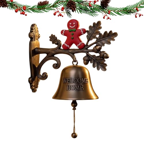 Ahuuen Weihnachtstürklingel,Klingel Deko Wanddekoration - Saisonale Deko Im Landhausstil Für Garten Vorbauten Haustür Innen Außen Wohnung von Ahuuen