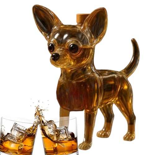 Ahuuen Whiskey Karaffe | Glas Wodka Dekanter Hund Whisky Flasche | Aufbewahrungsbehälter Deko Für Zuhause Vodka Tequila Bourbon Männer Geburtstag Weihnachten Party Trinken Ahuuen Whiskey Karaffe | Glas Wodka Dekanter Hund Whisky Flasche | Aufbewahrungsbehälter Deko Für Zuhause Vodka Tequila Bourbon Männer Geburtstag Weihnachten Party Trinken von Ahuuen