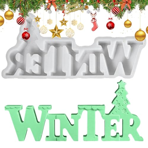 Ahuuen Winter Weihnachtsbaum Silikonform | 3D Christbaum Kerzenform Aus Silikon,Tischdekoration Für Geburtstag Zimmer Party Wohnung Studentenzimmer Schreibtisch Schule Thanksgiving von Ahuuen