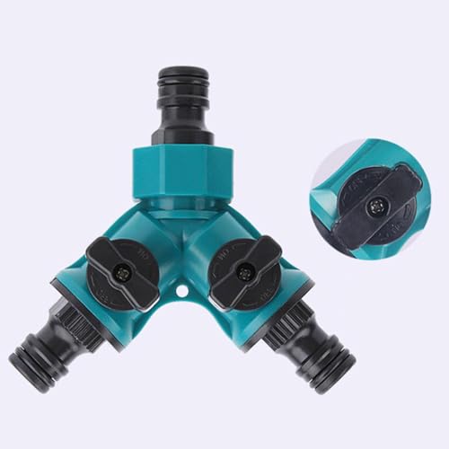 Schlauchrohranschluss | Mit individuellen Ein/Aus -Ventilen | Y-Splitter-Verbindung | Schlauchanschluss | Gartenhose Absperrventil | Hosepipe -Anschlüsse | Für Bewässerungsgartenküche | 2 Typen von Ahuuen