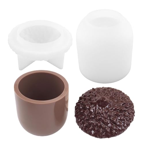 Tannenzapfen Kastenform Silikonform | Tannenzapfen Aufbewahrungsbox Form | Eichel Tannenzapfen Silikonformen | Harzglas Mit Deckel Silikonform Für Süßigkeitenbehälter, Heimdekoration von Ahuuen