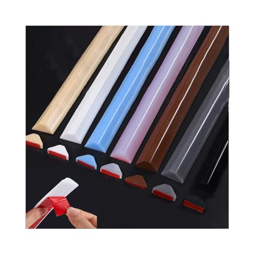 Schwallschutzleiste Dusche Selbstklebend,Silikon Wasserstopper Dusche Schwallschutz Dusche Schwallschutzleiste Selbstklebend Gummileiste für Küchen,Bäder (schwarz 3M) von AiDeHuaKeJi