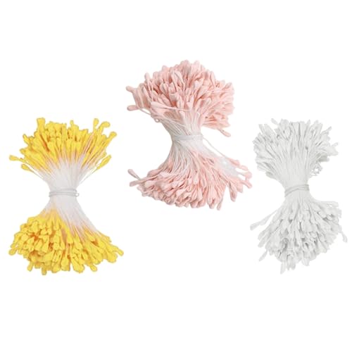 1050 Stück Pfeifenreiniger Blumen Staubblätter, Malzförmige Künstliche Staubblatt Doppelköpfe Perlen, Matte Simulierten Stamens, Pfeifenreiniger Zubehör für Blumen Basteln DIY Projekte Dekoration 1050 Stück Pfeifenreiniger Blumen Staubblätter, Malzförmige Künstliche Staubblatt Doppelköpfe Perlen, Matte Simulierten Stamens, Pfeifenreiniger Zubehör für Blumen Basteln DIY Projekte Dekoration von AiDeHuaKeJi