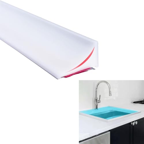 Schwallschutzleiste Dusche Selbstklebend Wasserstopper Dusche Gummilippe für DuscheGummilippe Duschtür Schwallschutz Duschdichtung Duschlippe für Nass- und Trocken-Trennung,Weiß3m von AiDeHuaKeJi