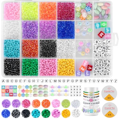 AiQInu 3mm Perlen Für Armbänder, Buchstabenperlen, Armbänder Selber Machen Mit Perle, Perlen Zum Auffädeln Perlen Set Für Diy Bracelet Making, Feiertage, Partys, Weihnachten AiQInu 3mm Perlen Für Armbänder, Buchstabenperlen, Armbänder Selber Machen Mit Perle, Perlen Zum Auffädeln Perlen Set Für Diy Bracelet Making, Feiertage, Partys, Weihnachten von AiQInu