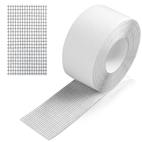 AiQInu Fliegengitter Reparatur Klebeband 5cm x 10 m, Moskitonetz, Fliegengitter, Insektennetz-Reparaturset, selbstklebender Insektenschutz - Schwarz von AiQInu