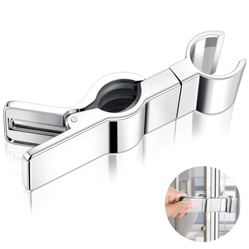 AiQInu Handbrause Halterung Universal, Duschbrause halterung Verstellbarer Durchmesser 22-25 mm Duschkopfhalterung, 45° Drehbar Duschkopf Halter, ABS Verchromte Halterung für Duschkopf AiQInu Handbrause Halterung Universal, Duschbrause halterung Verstellbarer Durchmesser 22-25 mm Duschkopfhalterung, 45° Drehbar Duschkopf Halter, ABS Verchromte Halterung für Duschkopf von AiQInu