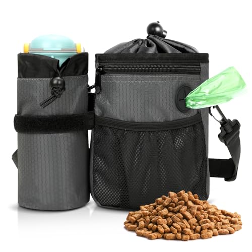 AiQInu Leckerlitasche für Hunde, Futterbeutel Hundetraining mit Kotbeutelspender, Leckerlibeutel für Hunde mit Abnehmbarer Wasserflaschenbeutel, Futterbeutel Hund für Training AiQInu Leckerlitasche für Hunde, Futterbeutel Hundetraining mit Kotbeutelspender, Leckerlibeutel für Hunde mit Abnehmbarer Wasserflaschenbeutel, Futterbeutel Hund für Training von AiQInu