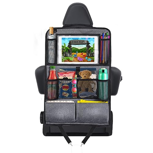 AiQInu RüCkenlehnenschutz Auto Kinder, Organizer Auto RüCksitz Kinder, Wasserdicht Und Leicht Zu Reinigen Autositz Organizer, Mit 12.5 Zoll Tablet-Tasche von AiQInu