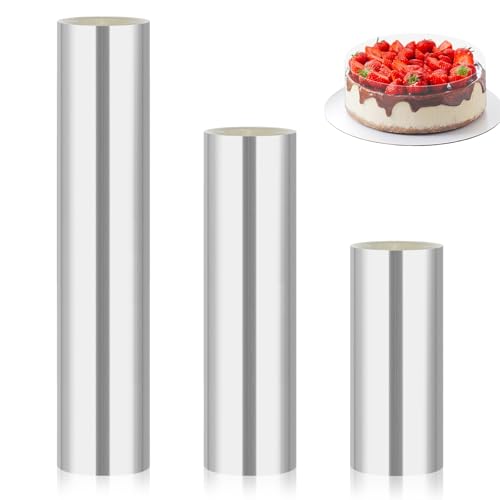 AiQInu Tortenrandfolie Wiederverwendbare 3 Rollen, 10cm/15cm/20cm Hochx10m,Transparent Acetat Rolle, Acetat Kuchenstreifen, Acetat Rolle für Tortendeko Schokolade Mousse Kuchen Dessertringe AiQInu Tortenrandfolie Wiederverwendbare 3 Rollen, 10cm/15cm/20cm Hochx10m,Transparent Acetat Rolle, Acetat Kuchenstreifen, Acetat Rolle für Tortendeko Schokolade Mousse Kuchen Dessertringe von AiQInu