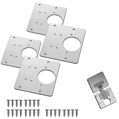 Scharnier Reparatur Platte Montage Schrauben Möbel Tür Reparatur Platte for Schrank Schrank Tür Scharnier Reparatur Montage Werkzeug 1/2/4/10PCS (Color : 4pc-0.7mm) von AiQima