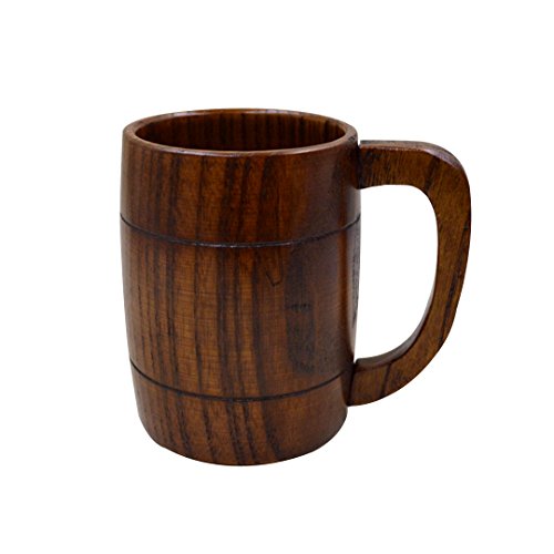 AiSi Holz Bierkrug/Bier Tasse/Milch Tasse/Bier-Becher/Kreative Tasse/Kaffee Tasse, aus umweltfreundlichem Holz von AiSi