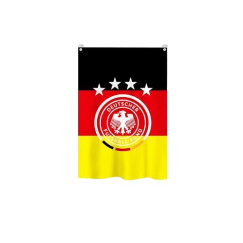 EM 2024 Teamflagge Flagge Hängende Flagge Poster Bar Schule Party Sportverein Schlafzimmer Wohnzimmer Deko Deutschland UEFA Euro Cup Fan Geschenk (Deutsche Mannschaft Flagge) von AiZicheng