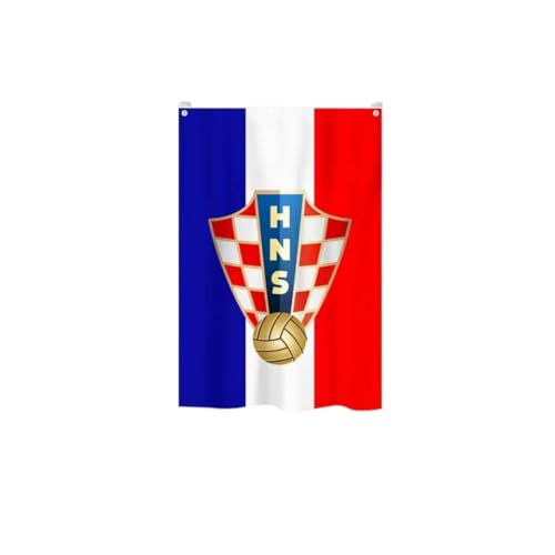 EM 2024 Teamflagge Hängende Flagge Poster Bar Schule Party Sportverein Schlafzimmer Wohnzimmer Dekoration Deutschland UEFA Euro Cup Fan Geschenk (Kroatische Mannschaftsflagge) von AiZicheng