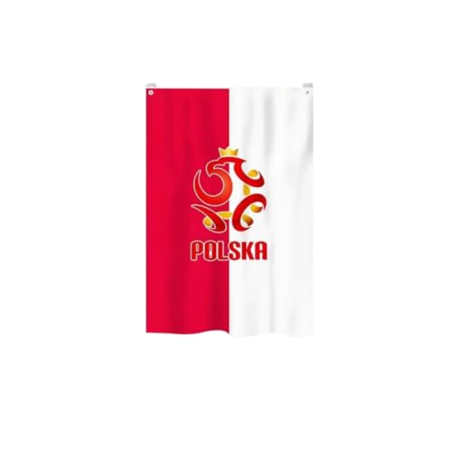 Euro 2024 Teamflagge Hängende Flagge Poster Bar Schule Party Sportverein Schlafzimmer Wohnzimmer Dekoration Deutschland UEFA Euro Cup Fan Geschenk (Polnische Teamflagge) von AiZicheng
