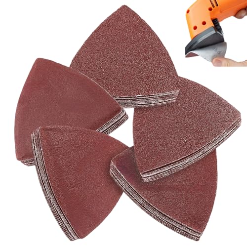 50 x Maus-Schleifpads, ABS-Schleifblätter für elektrische Schleifmaschinen, Körnung 60–240 (je 10), ideal für Detailschleifen und Holzbearbeitung von Aiailikill