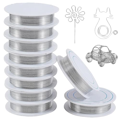 Kupferdraht, 0,2 mm Durchmesser, anlaufgeschützt, für Schmuckherstellung, Bonsai, Floristen, Bilder, 10 Rollen Kupferdraht, 0,2 mm Durchmesser, anlaufgeschützt, für Schmuckherstellung, Bonsai, Floristen, Bilder, 10 Rollen von Aiailikill