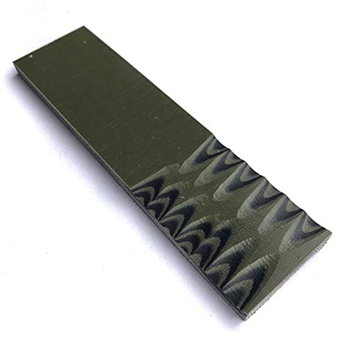 Aibote G10 Glasfasermesser Griffmaterial, 2er-Set G-10 Plattenwaagen Messer Benutzerdefinierte DIY-Werkzeuge für die Messerherstellung Leere Klingen (schwarz grün) (4.7"x 1.6"x 0.3") von Aibote