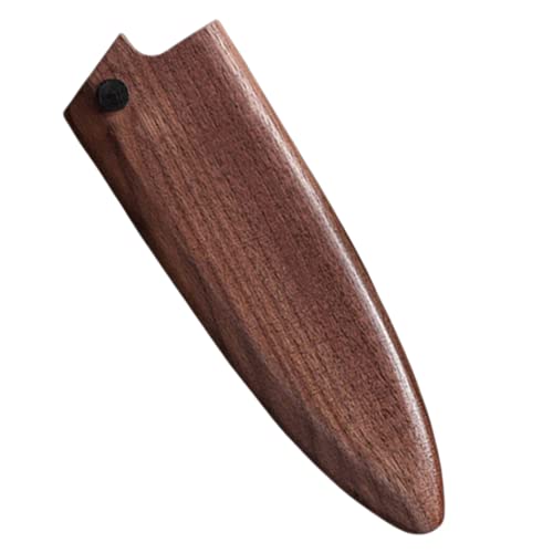 Aibote Handgemachte Natürliche Schwarze Walnuss Holz Japanische Deba Messer Scheide Magnetische Messer Fall Halter Schutz Holzabdeckung (165mm) von Aibote