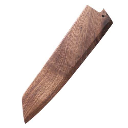 Aibote Handgemachte Natürliche Schwarze Walnuss Holz Japanische Kiritsuke Chef Messer Scheide Magnetische Messer Fall Halter Schutz Holzabdeckung (8 Zoll,Gerader Eingang) von Aibote