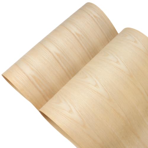 Aibote Natürliche Weiße Eiche Holz Furnier Möbel Restaurierung Blätter(60x250CM) Holz DIY Material für Lautsprecher Vitrine Schränke Tisch Regale Küche von Aibote