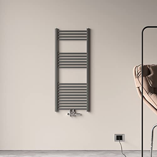 AICA Heizkörper Badheizkörper Handtuchheizkörper 1200x500mm Handtuchhalter Handtuchtrockner Vertikal Einlagig Gerade Anthrazit Mittelanschluss 619W AICA Heizkörper Badheizkörper Handtuchheizkörper 1200x500mm Handtuchhalter Handtuchtrockner Vertikal Einlagig Gerade Anthrazit Mittelanschluss 619W von Aica Sanitär
