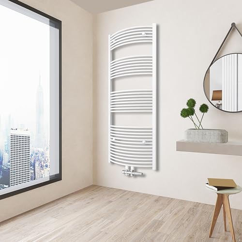 AICA Heizkörper Badheizkörper Handtuchheizkörper Mittelanschluss Badheizkörper Handtuchhalter gebogen 1800 x 600 mm Weiß Bad Handtuchheizung AICA Heizkörper Badheizkörper Handtuchheizkörper Mittelanschluss Badheizkörper Handtuchhalter gebogen 1800 x 600 mm Weiß Bad Handtuchheizung von Aica Sanitär