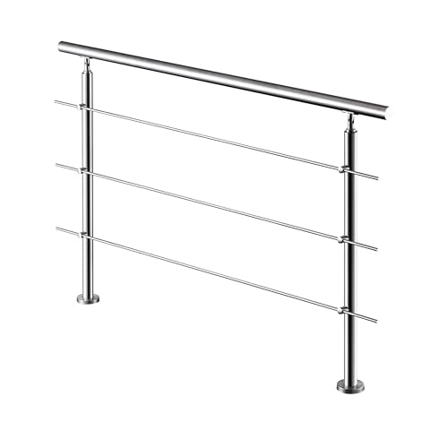 Aica Geländer Edelstahl, Treppengeländer außen, Handlauf 180cm 3 Querstreben, Brüstung Innen-und Außenbereich Geeignet Aica Geländer Edelstahl, Treppengeländer außen, Handlauf 180cm 3 Querstreben, Brüstung Innen-und Außenbereich Geeignet von Aica Sanitär