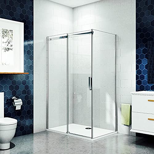 Aica Sanitär 100x70cm Duschkabine Duschabtrennung Schiebetür 8mm NANO GLAS Duschwand Dusche H195cm von Aica Sanitär