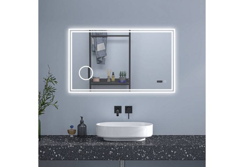 Aica Sanitär Badspiegel Wandspiegel Badezimmerspiegel mit LED Dimmbar+Beschlagfrei+Bluetooth von Aica Sanitär