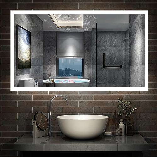 Aica Sanitär Badspiegel mit Beleuchtung 60×50cm 3 Lichfarbe dimmbar Memory Wand/Touchschalter Anti-Beschlag LED Spiegel energiesrarend Aica Sanitär Badspiegel mit Beleuchtung 60×50cm 3 Lichfarbe dimmbar Memory Wand/Touchschalter Anti-Beschlag LED Spiegel energiesrarend von Aica Sanitär