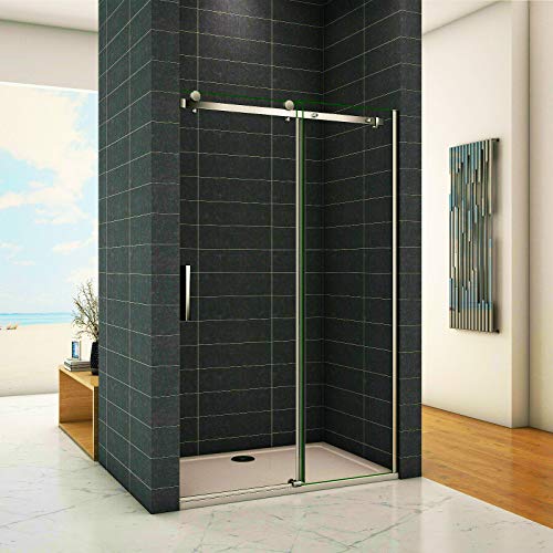 Aica Sanitär Duschkabine Duschtür 6/8mm Glas H195cm Duschabtrennung Dusche Schiebetür von Aica Sanitär