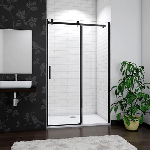 Aica Sanitär Duschtür 100cm Duschabtrennung Schiebetür 8mm Nano Glas Dusche H200cm von Aica Sanitär