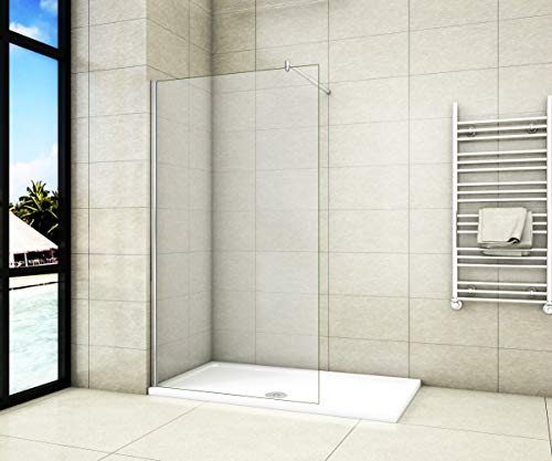 Aica Sanitär Duschwand Walk In Dusche 100cm Duschabtrennung 10mm NANO Glas Duschtrennwand 200cm Höhe von Aica Sanitär