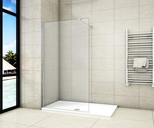 Aica Sanitär Duschwand Walk In Dusche 160cm Duschabtrennung 10mm NANO Glas Duschtrennwand 200cm Höhe von Aica Sanitär