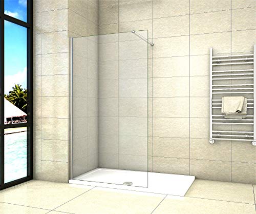 Aica Sanitär Duschwand Walk In Dusche 60cm Duschabtrennung 8mm NANO Glas Duschtrennwand 200cm Höhe von Aica Sanitär