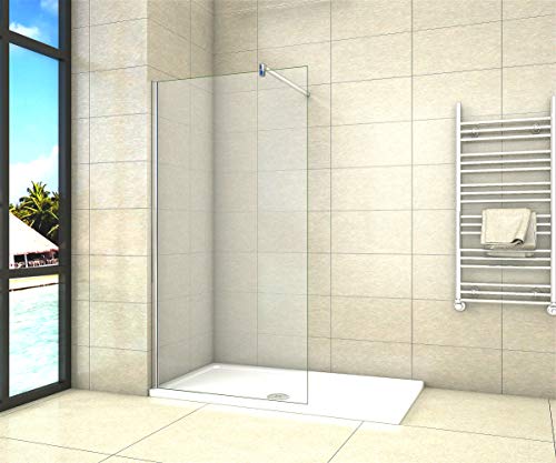 Aica Sanitär Duschwand Walk In Dusche 90cm Duschabtrennung 8mm NANO Glas Duschtrennwand 200cm Höhe von Aica Sanitär