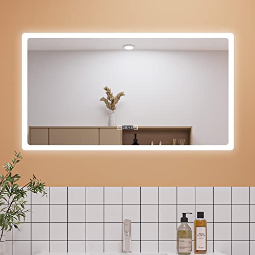 Aica Sanitär LED Badspiegel 160×80cm mit Uhr Touch Anti-Beschlag Spiegel mit LED Beleuchtung Kaltweiß IP44 energiesrarend Aica Sanitär LED Badspiegel 160×80cm mit Uhr Touch Anti-Beschlag Spiegel mit LED Beleuchtung Kaltweiß IP44 energiesrarend von Aica Sanitär