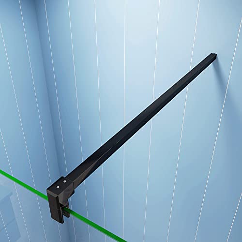 Aica Sanitär Stabilisierungsstange 90cm Stabilisator für 8/10mm Walk in Glas/Schwarz von Aica Sanitär