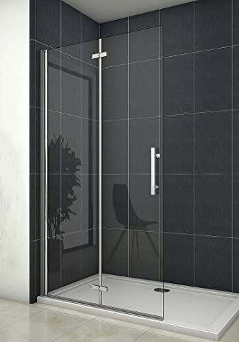 Aica Sanitär Walk-in Dusche Duschabtrennung Duschtür Größe 85cm,Höhe195cm,6mm NANO ESG Sicherheitsglas von Aica Sanitär