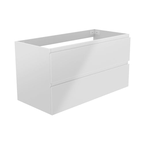 Aica Sanitär Waschbeckenunterschrank 80 cm Unterschrank MDF Waschtischunterschrank Badschrank Hochglanz Weiß von Aica Sanitär