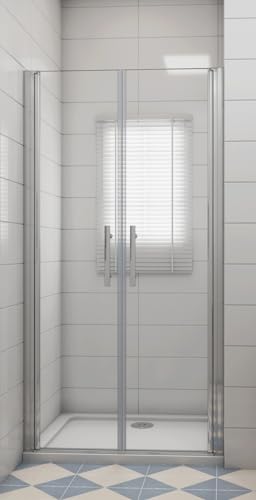 Duschkabine Duschtür Nischentür Dusche Schiebetür Drehtür Schwingtür Doppel Doppel G.70-160cm,H180/190/185/195/200cm,5/6/8mm glas von Aica Sanitär