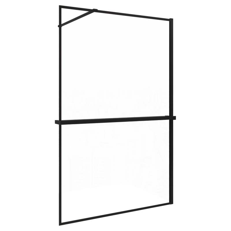 AICA 100x200cm Walk In Schwarz Aluminiumrahmen Duschwand mit Duschregal Handtuchhalter mit Stabilisator Duschabtrennung 8mm NANO Glass F129B AICA 100x200cm Walk In Schwarz Aluminiumrahmen Duschwand mit Duschregal Handtuchhalter mit Stabilisator Duschabtrennung 8mm NANO Glass F129B von Aica