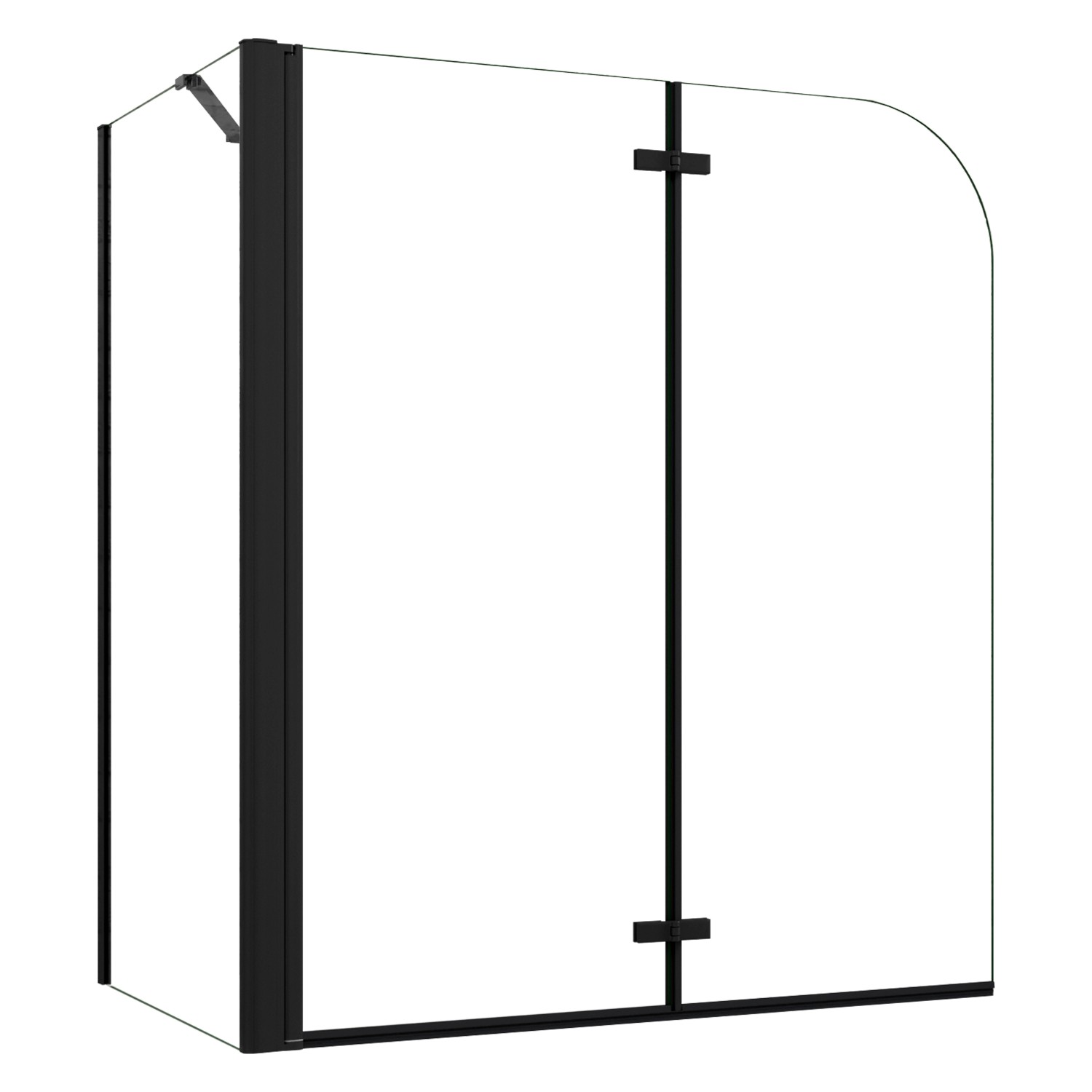 AICA 120cm Schwarz Badewannenaufsatz 2-tlg. Faltwand mit 80cm Seitewand 6mm Nano-ESG Duschabtrennung AICA 120cm Schwarz Badewannenaufsatz 2-tlg. Faltwand mit 80cm Seitewand 6mm Nano-ESG Duschabtrennung von Aica