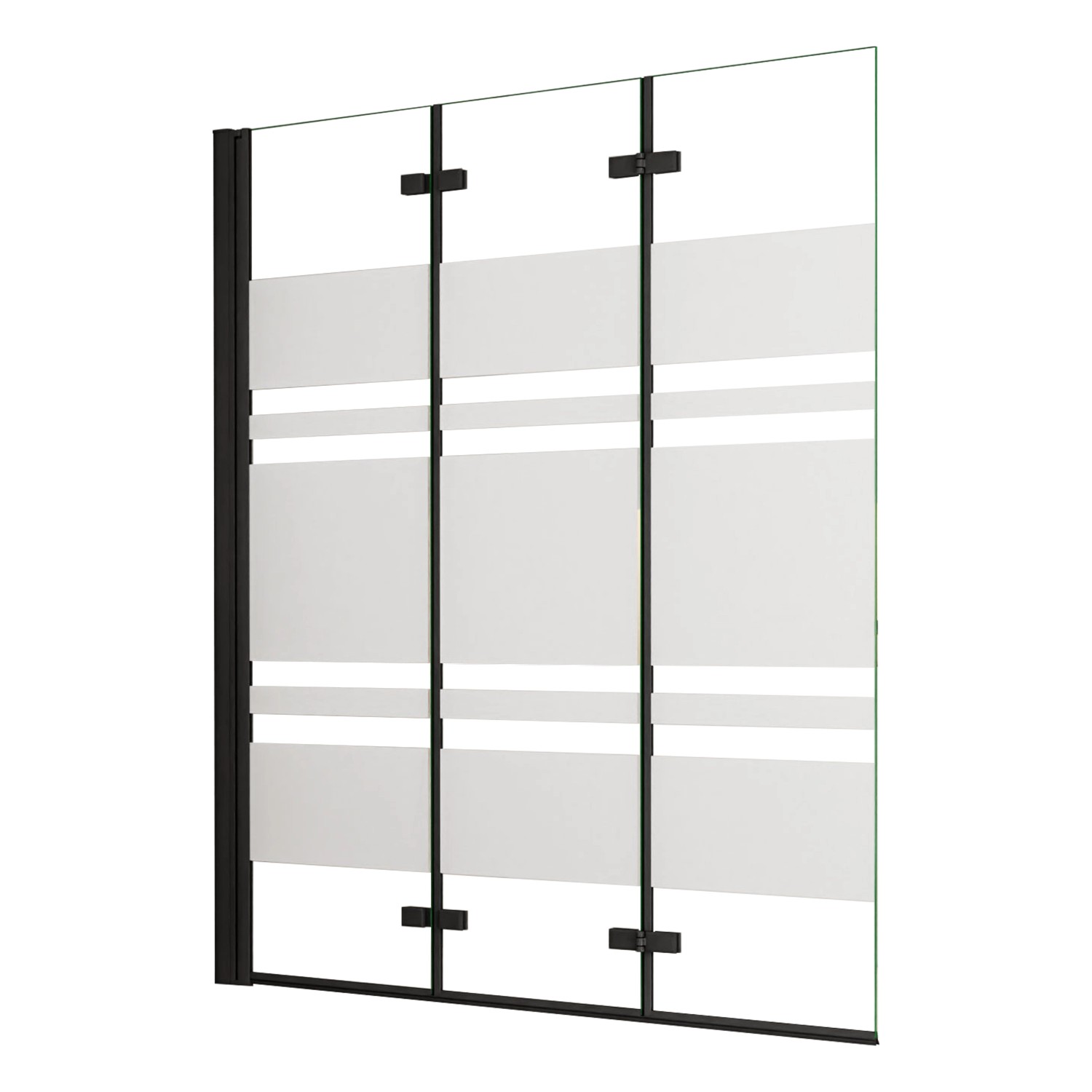 AICA 140x140cm Schwarz Faltwand 3 teilig Badewanneaufsatz Duschwand Badwannenfaltwände 6mm Nano ESG AICA 140x140cm Schwarz Faltwand 3 teilig Badewanneaufsatz Duschwand Badwannenfaltwände 6mm Nano ESG von Aica