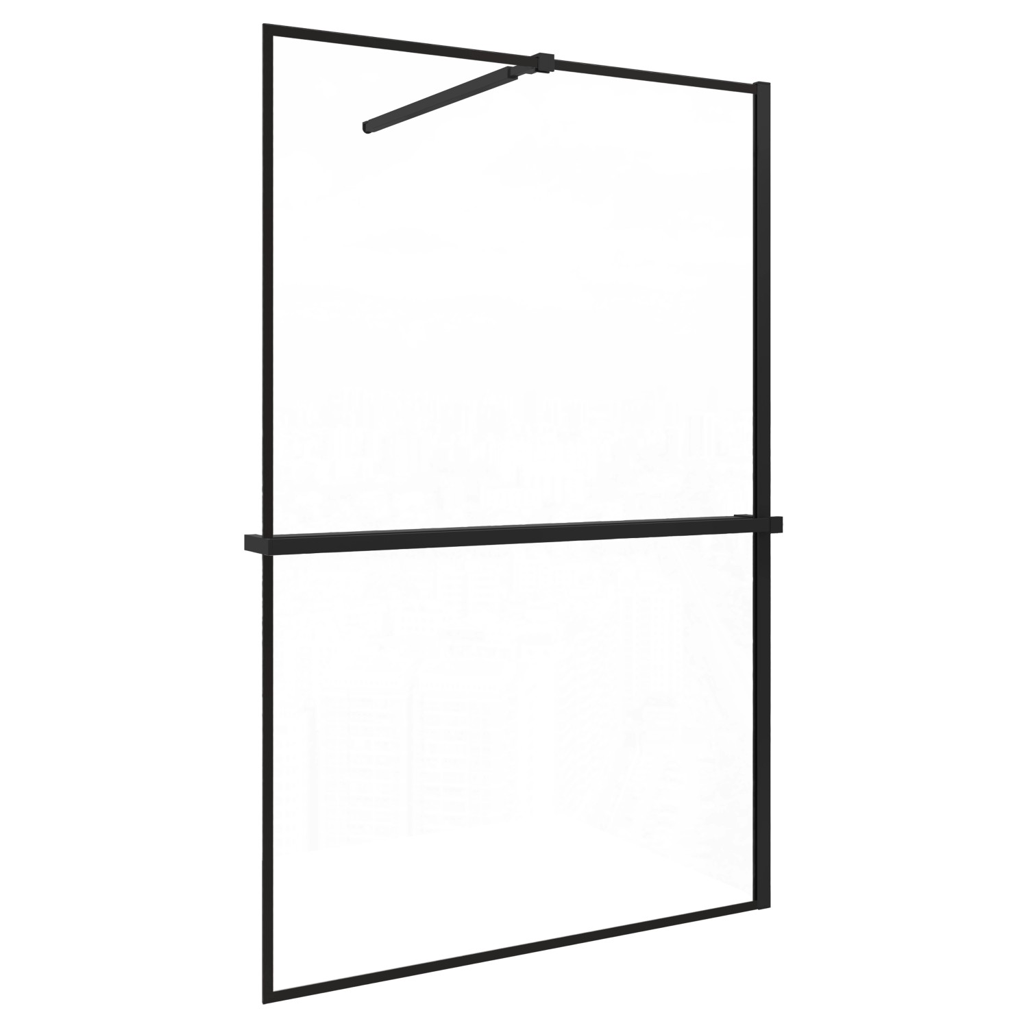 AICA 80x200cm Walk In Schwarz Aluminiumrahmen Duschwand mit Duschregal Handtuchhalter mit Stabilisator Duschabtrennung 8mm NANO Glass F084B AICA 80x200cm Walk In Schwarz Aluminiumrahmen Duschwand mit Duschregal Handtuchhalter mit Stabilisator Duschabtrennung 8mm NANO Glass F084B von Aica