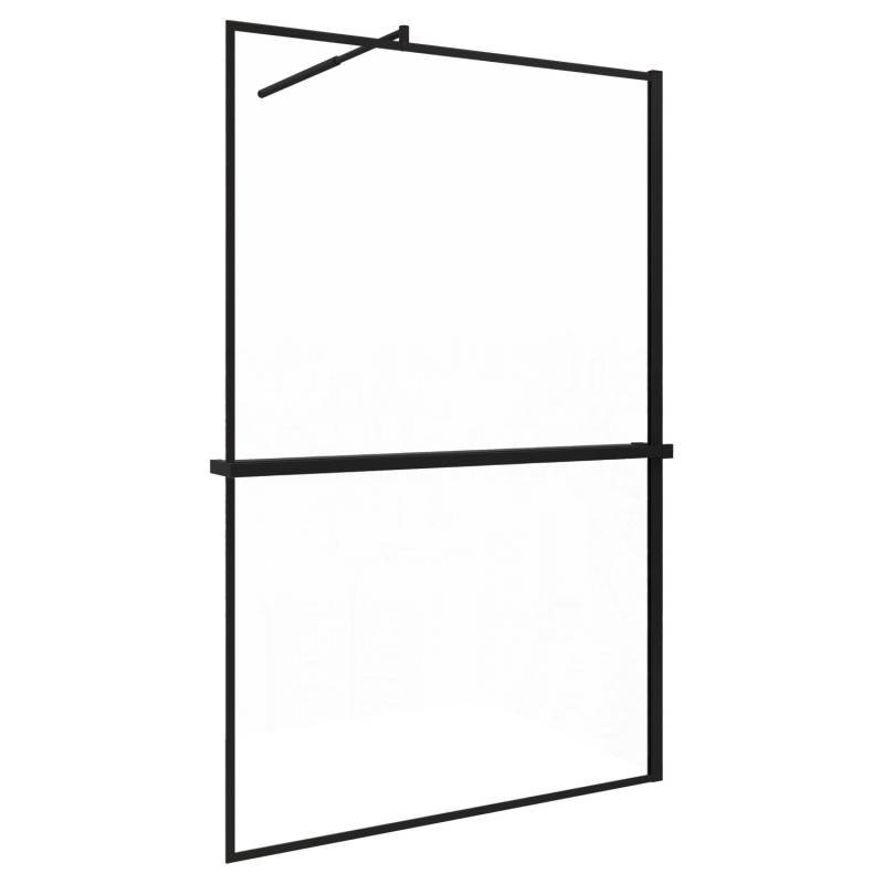 AICA 80x200cm Walk In Schwarz Aluminiumrahmen Duschwand mit Duschregal Handtuchhalter mit Stabilisator Duschabtrennung 8mm NANO Glass F123B AICA 80x200cm Walk In Schwarz Aluminiumrahmen Duschwand mit Duschregal Handtuchhalter mit Stabilisator Duschabtrennung 8mm NANO Glass F123B von Aica