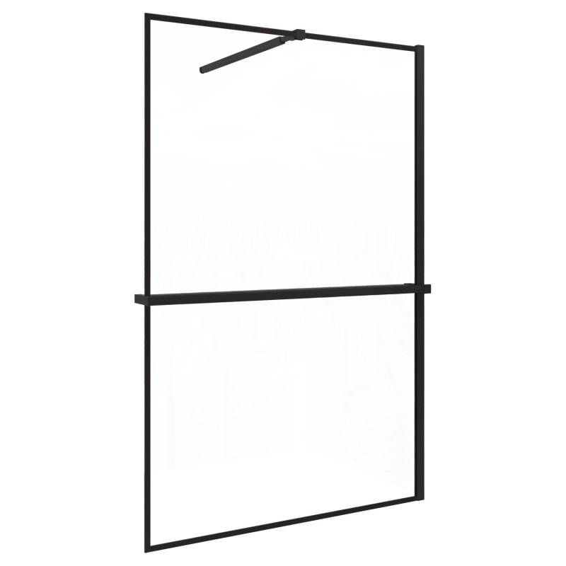 AICA 90x200cm Walk In Schwarz Aluminiumrahmen Duschwand mit Duschregal Handtuchhalter mit Stabilisator Duschabtrennung 8mm NANO Glass F084B AICA 90x200cm Walk In Schwarz Aluminiumrahmen Duschwand mit Duschregal Handtuchhalter mit Stabilisator Duschabtrennung 8mm NANO Glass F084B von Aica